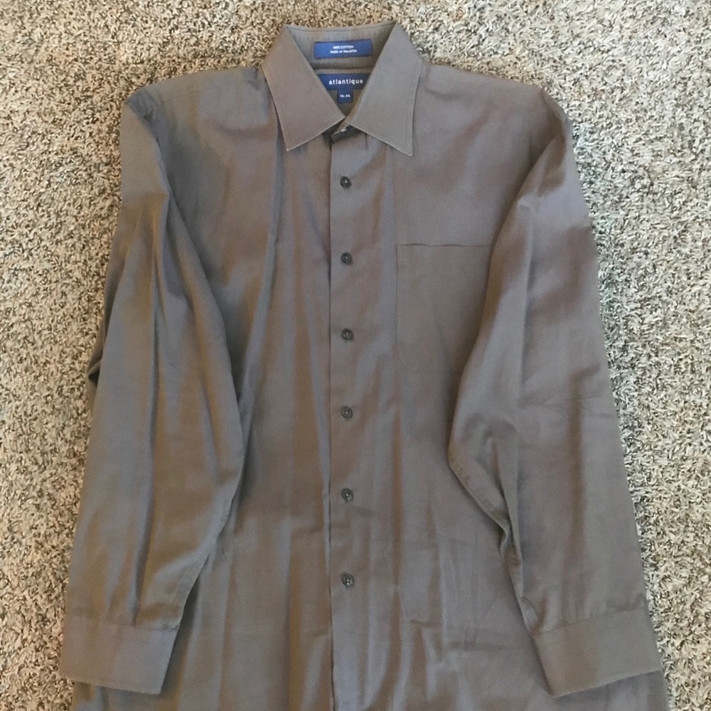 Atlantique Grey Dress Shirt. Size: 16-34.